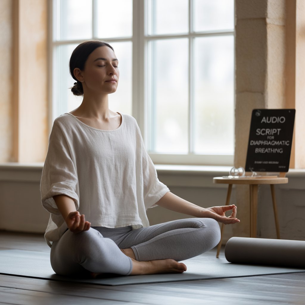 audio script for diaphragmatic breathing