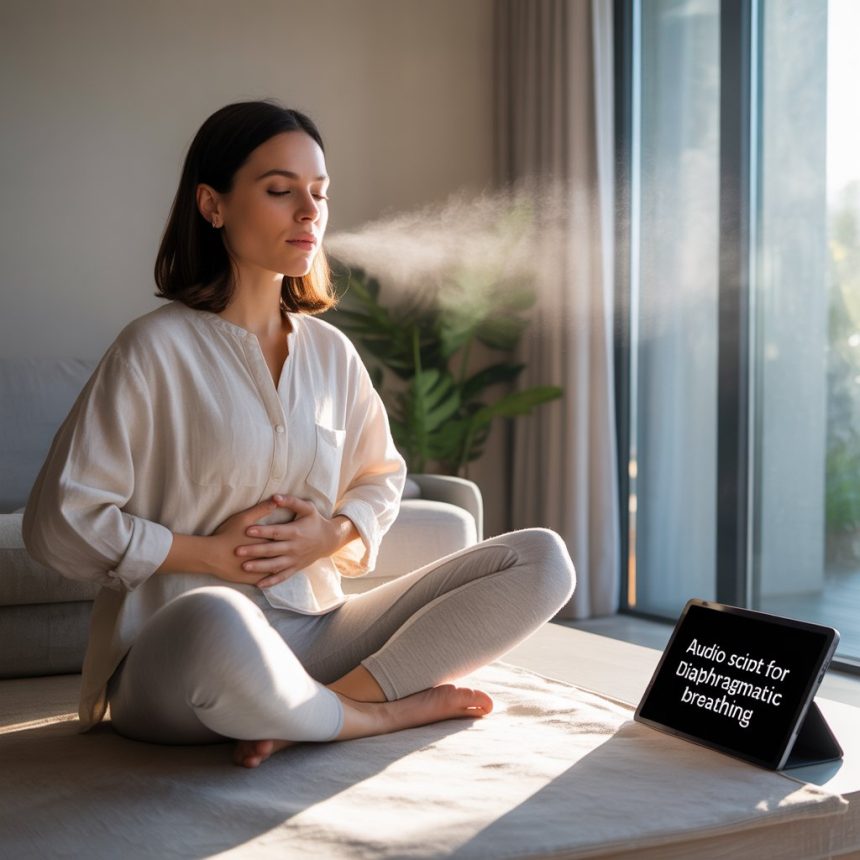 Unlocking Calm: An Engaging Guide to Diaphragmatic Breathing with Audio Scripts